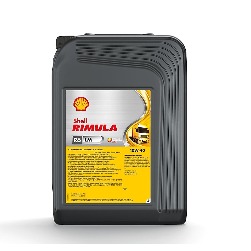 Shell Rimula R6 LM 10W-40, 20L Jerrycan pack