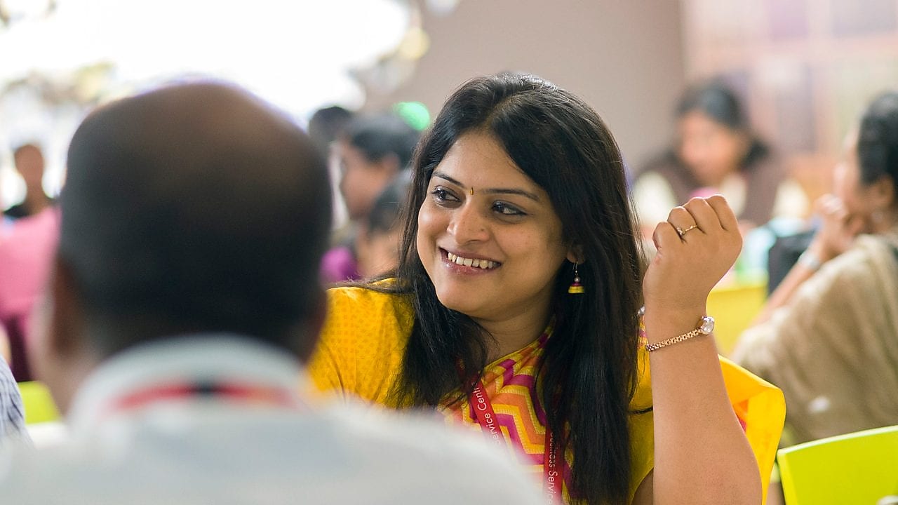 Shell employees during lunch