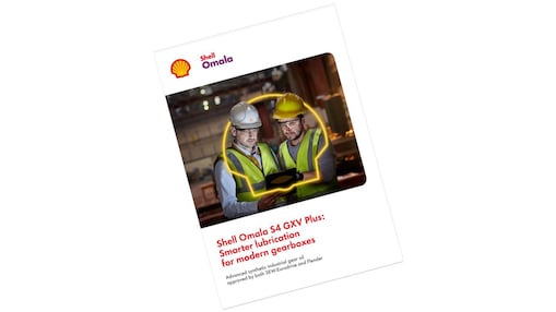 Portadas de las brochures de Shell Omala S4 GXV Plus
