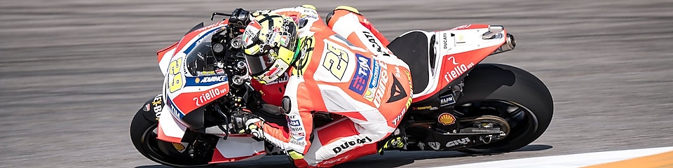Piloto de Ducati compitiendo en MotoGP