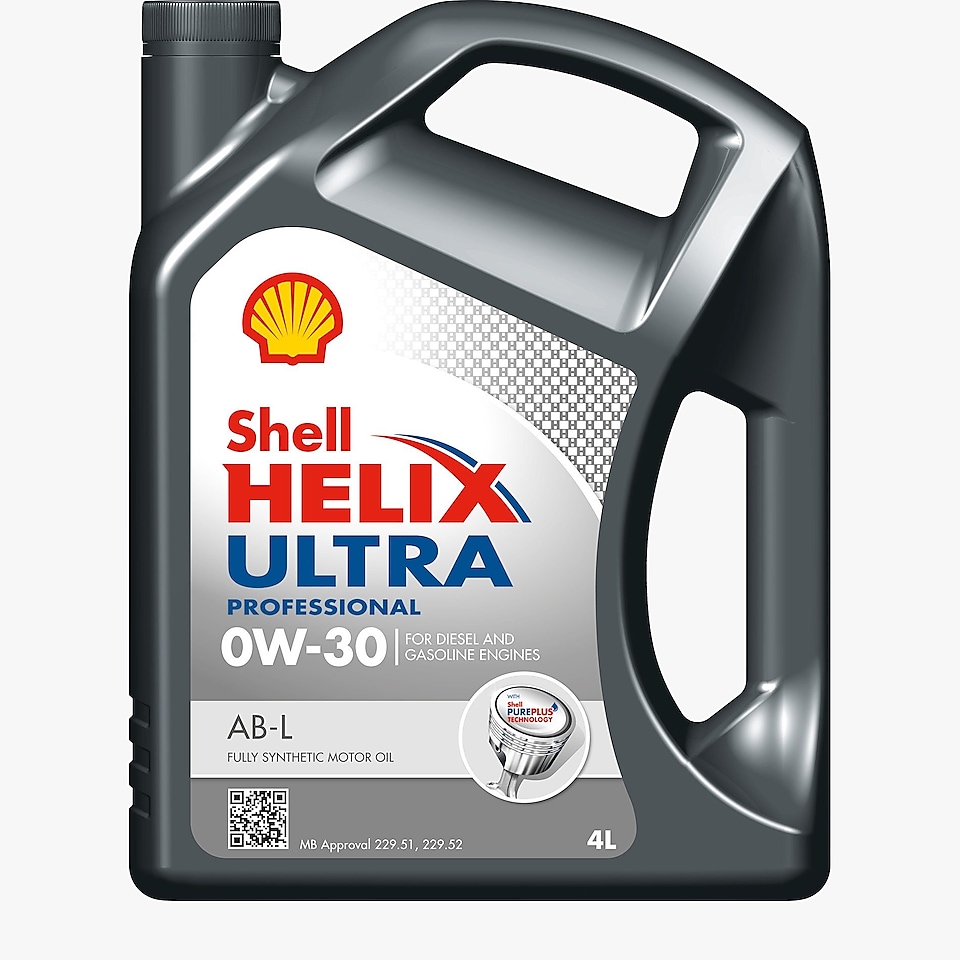 Foto del envase de Shell Helix Ultra Professional AB-L 0W-30