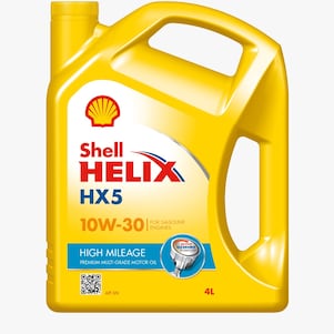 Foto del envase de Shell Helix HX5 High Mileage 10W-30