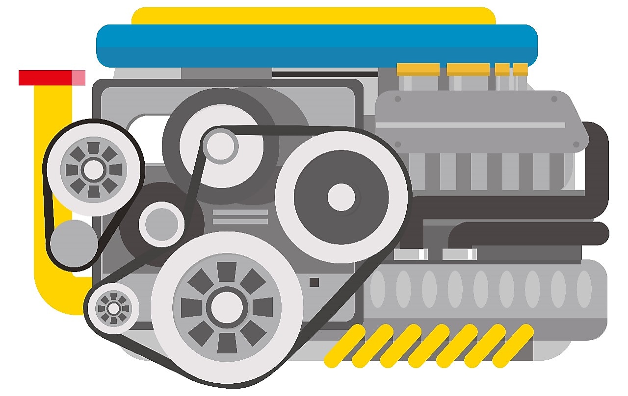 ilustración del carburador de un motor