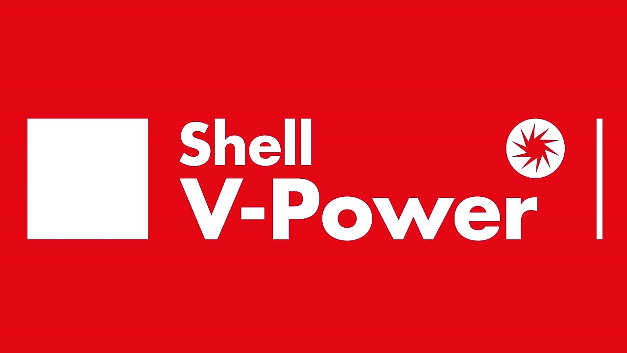 nuevo logo de Shell V-Power sobre fondo rojo