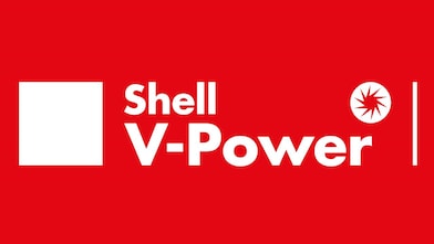 nuevo logo de Shell V-Power sobre fondo rojo