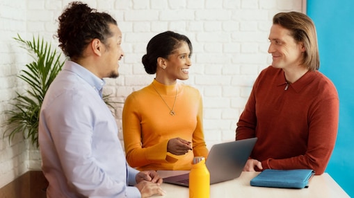 colleagues in a meeting​